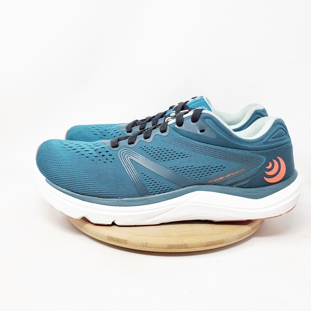 Topo Magnifly 4 Running Shoes Womens 12 Teal Lace Up Athletic‎ Sneaker